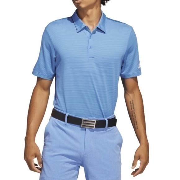 NWT. ADIDAS Men’s Otman Stripe Stretch Golf Polo - Picture 1 of 4